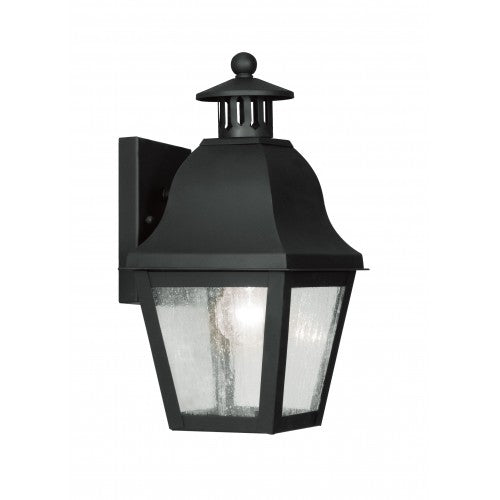1 Light Black Outdoor Wall Lantern Exterior Livex
