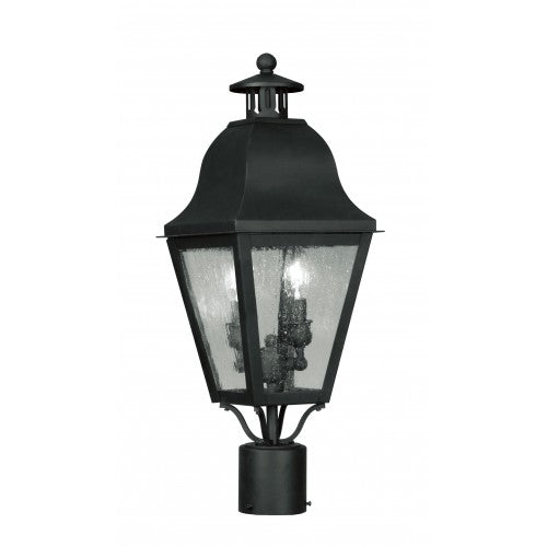 2 Light Black Outdoor Post Top Lantern Post Livex