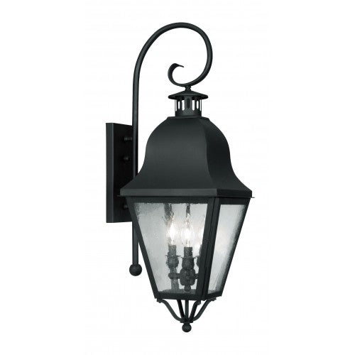 3 Light Black Outdoor Wall Lantern Exterior Livex