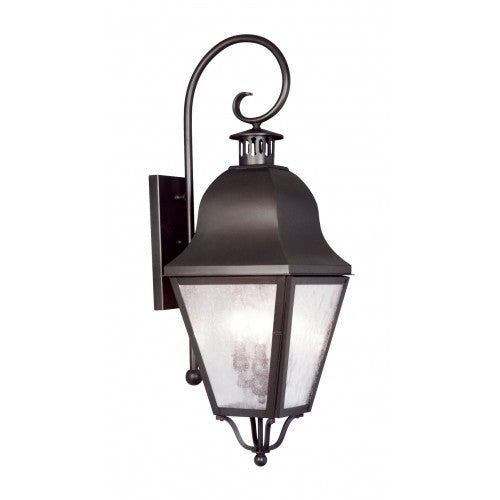3 Light Bronze Outdoor Wall Lantern Exterior Livex