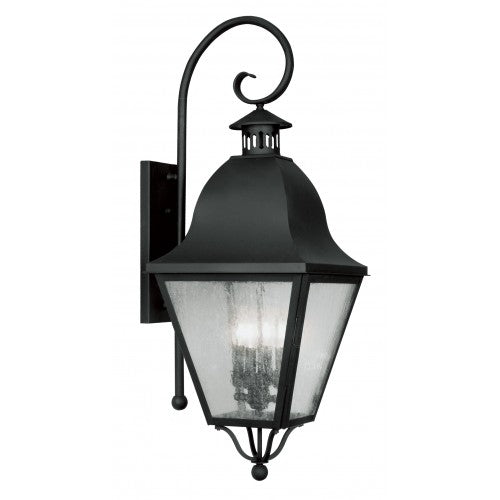 4 Light Black Outdoor Wall Lantern Exterior Livex