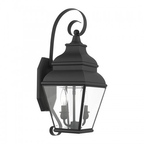 2 Light Black Outdoor Wall Lantern Exterior Livex