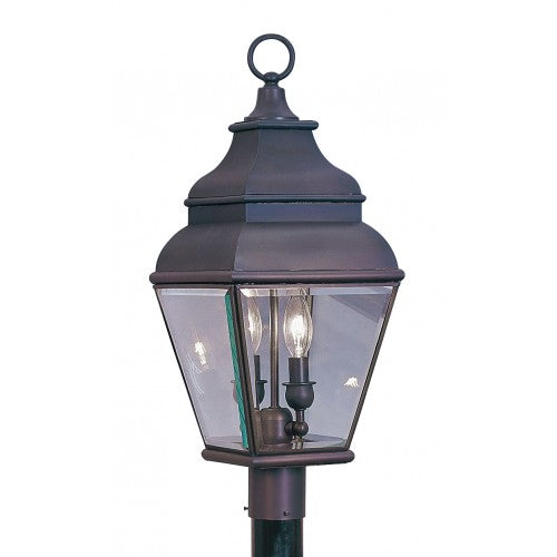 2 Light Bronze Outdoor Post Top Lantern Post Livex