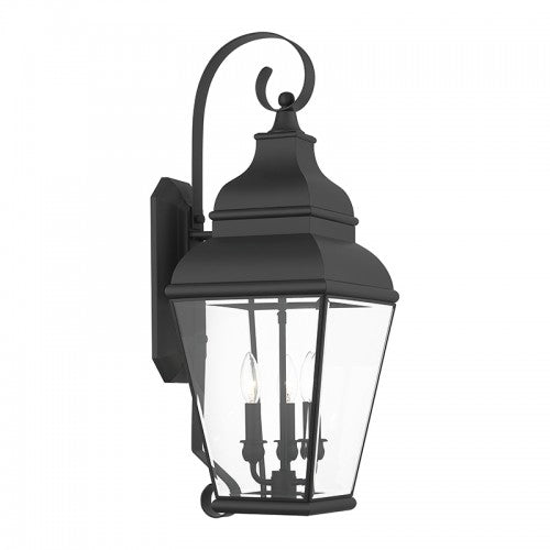 3 Light Black Outdoor Wall Lantern Exterior Livex