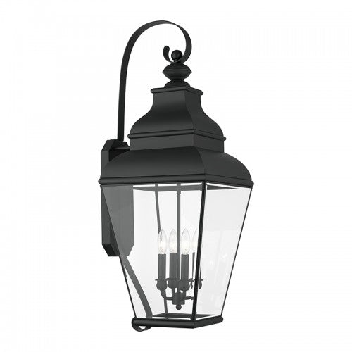 4 Light Black Outdoor Wall Lantern Exterior Livex