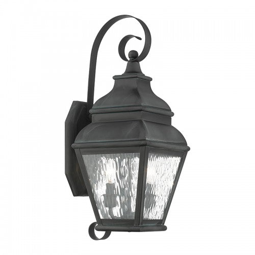 2 Light Charcoal Outdoor Wall Lantern Exterior Livex
