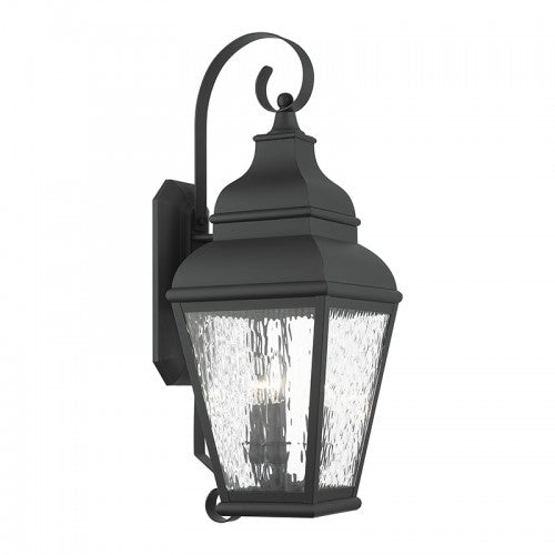 3 Light Black Outdoor Wall Lantern Exterior Livex