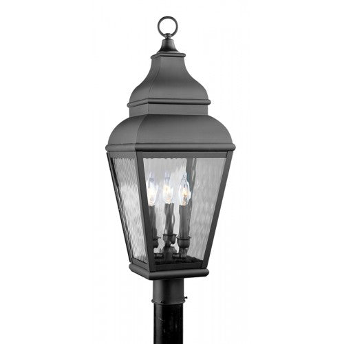 3 Light Black Outdoor Post Top Lantern Post Livex