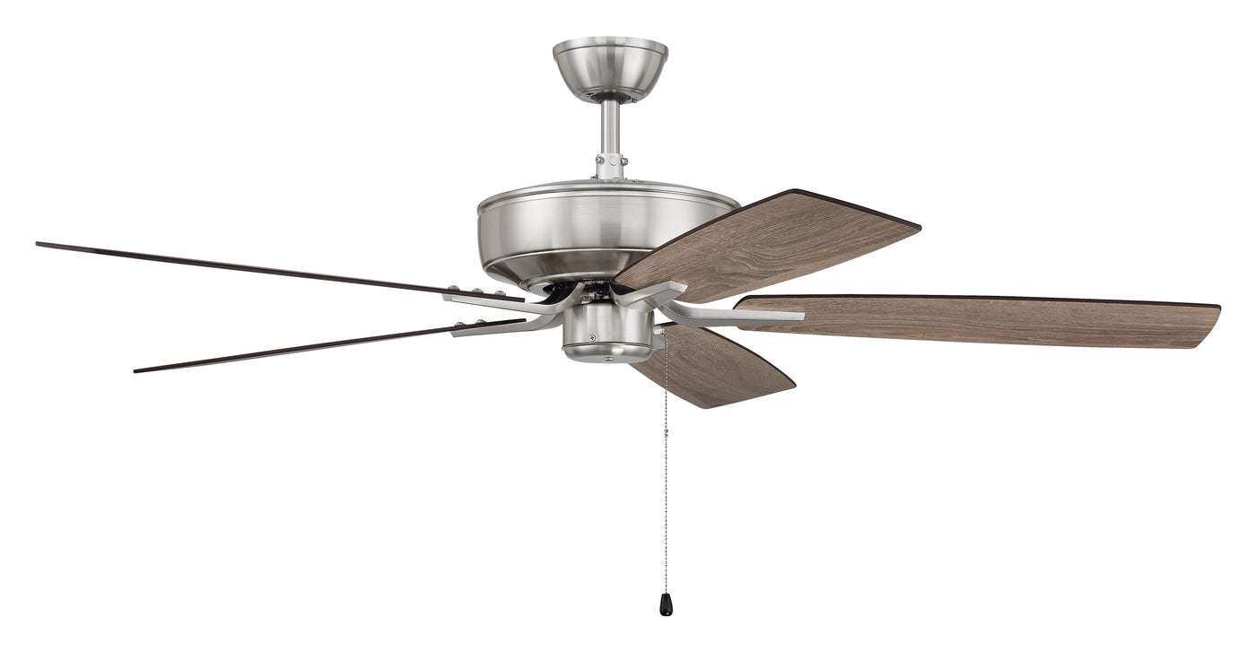 52" Pro Plus Fan in Brushed Polished Nickel w/ Driftwood/Grey Walnut Blades Ceiling Fan CRAFTMADE