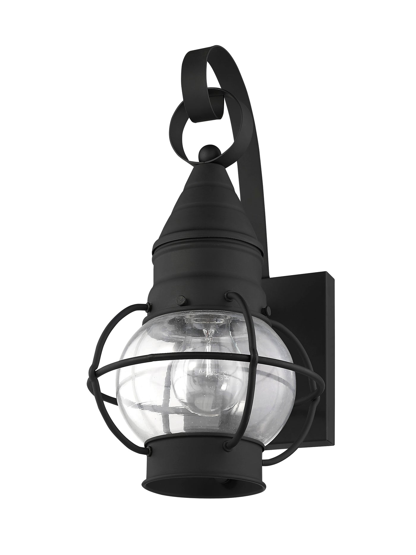 1 Light Black Outdoor Wall Lantern Exterior Livex