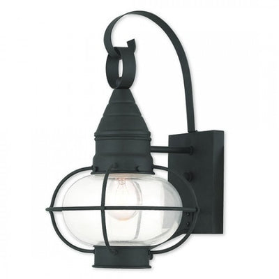 1 Light Black Outdoor Wall Lantern Exterior Livex