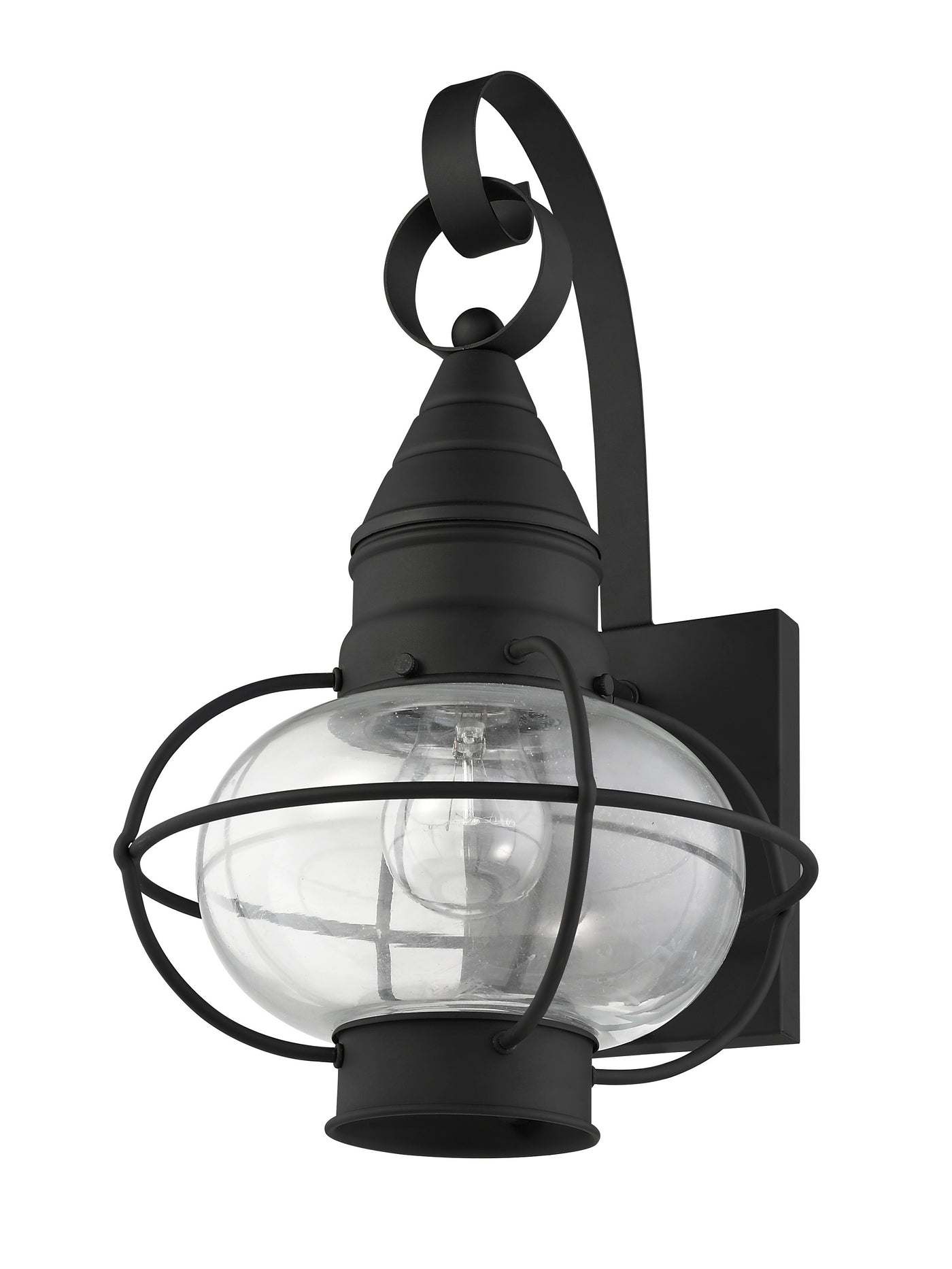 1 Light Black Outdoor Wall Lantern Exterior Livex