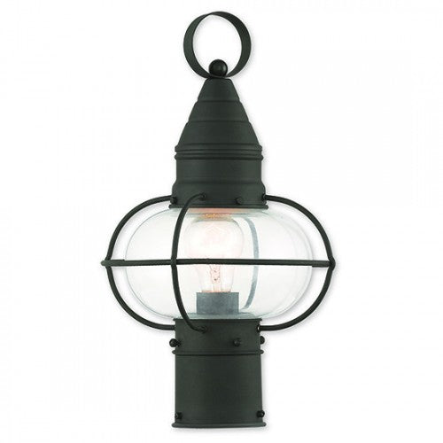 1 Light Black Outdoor Post Top Lantern Post Livex