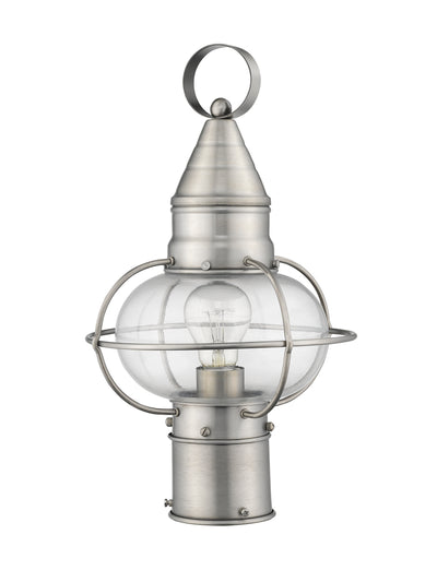 1 Light Brushed Nickel Outdoor Post Top Lantern Post Livex