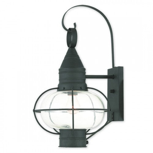 1 Light Black Outdoor Wall Lantern Exterior Livex