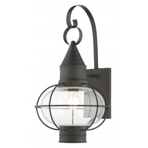 1 Light Charcoal Outdoor Wall Lantern Exterior Livex