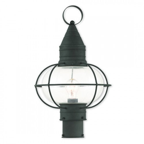 1 Light Black Outdoor Post Top Lantern Post Livex