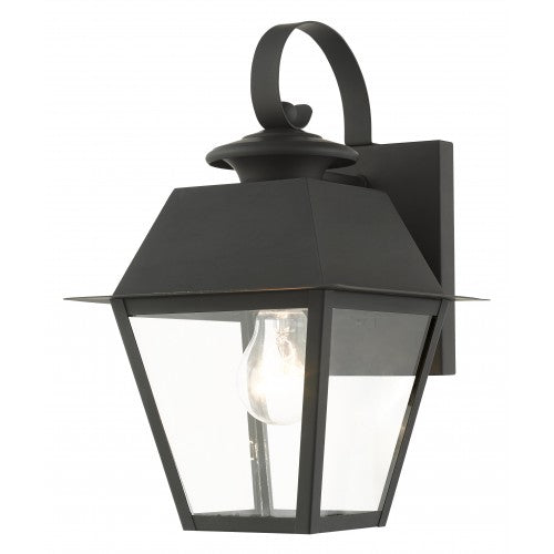 1 Light Black Outdoor Wall Lantern Exterior Livex