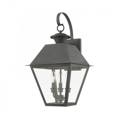 3 Light Charcoal Outdoor Large Wall Lantern Exterior Livex