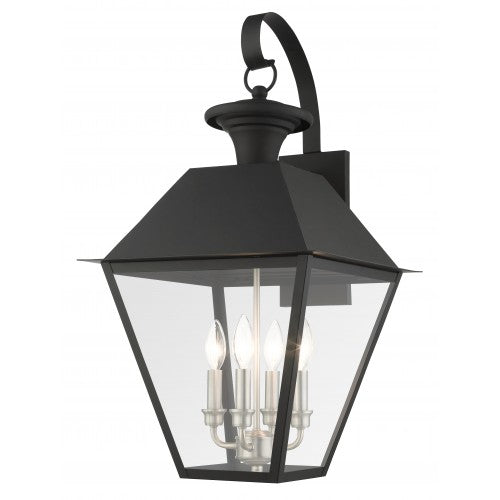 4 Light Black Outdoor Wall Lantern Exterior Livex