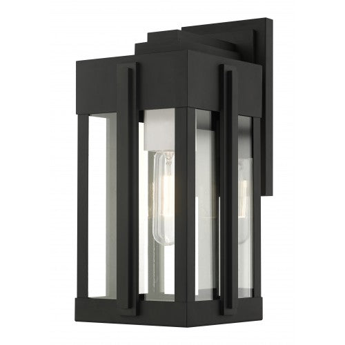 1 Light Black Outdoor Wall Lantern Exterior Livex