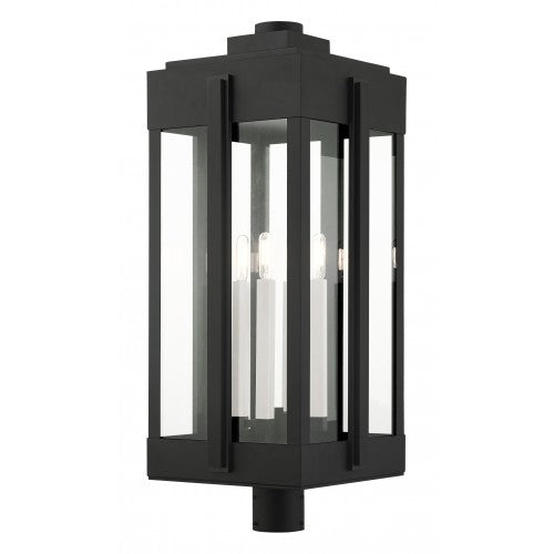 4 Light Black Outdoor Post Top Lantern Post Livex