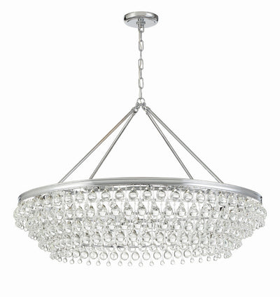 Calypso 8 Light Crystal Teardrop Polished Chrome Chandelier Chandelier Crystorama