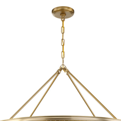 Calypso 8 Light Crystal Teardrop Vibrant Gold Chandelier Chandelier Crystorama