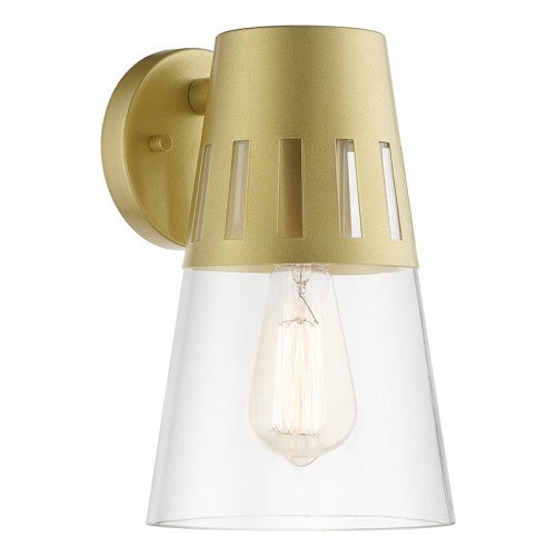 1 Light Soft Gold Outdoor Medium Wall Lantern Exterior Livex