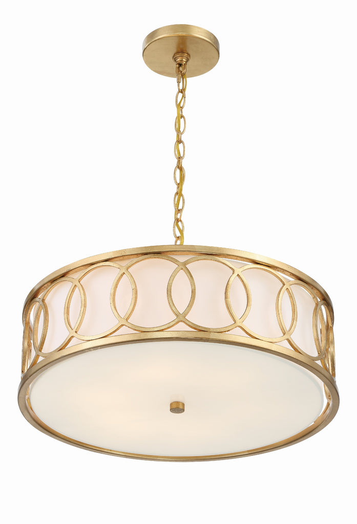 Libby Langdon Graham 6 Light Antique Gold Chandelier Chandelier Crystorama