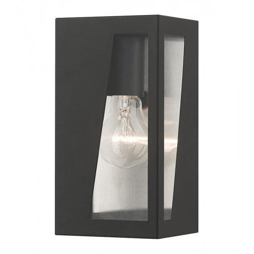 1 Light Black Outdoor Small ADA Wall Lantern Exterior Livex