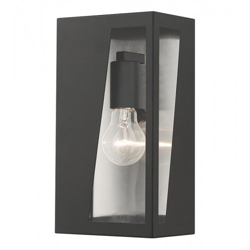 1 Light Black Outdoor Medium ADA Wall Lantern Exterior Livex