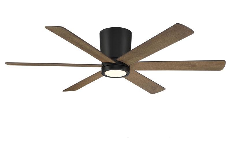 Coldwater 52 Inch Indoor/Outdoor Smart Flush Mount Ceiling Fan Ceiling Fan Wind River