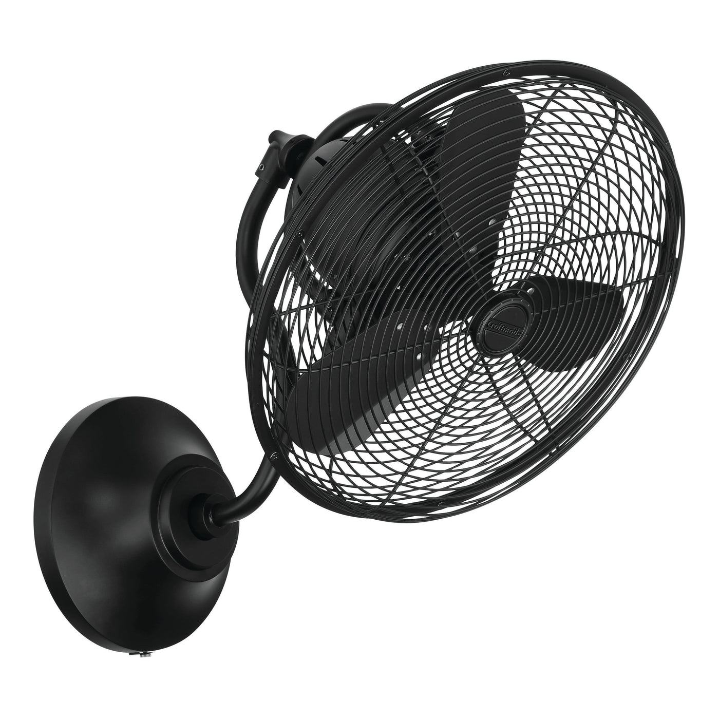 14" Bellows I Hard-wired Indoor/Outdoor (Damp) in Flat Black w/ Flat Black Blades Ceiling Fan CRAFTMADE