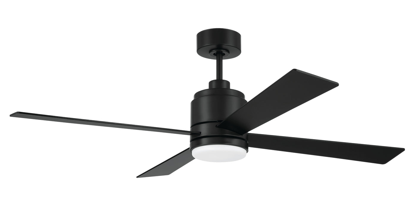 52" McCoy 4-Blade in Flat Black w/ Flat Black Blades Ceiling Fan CRAFTMADE