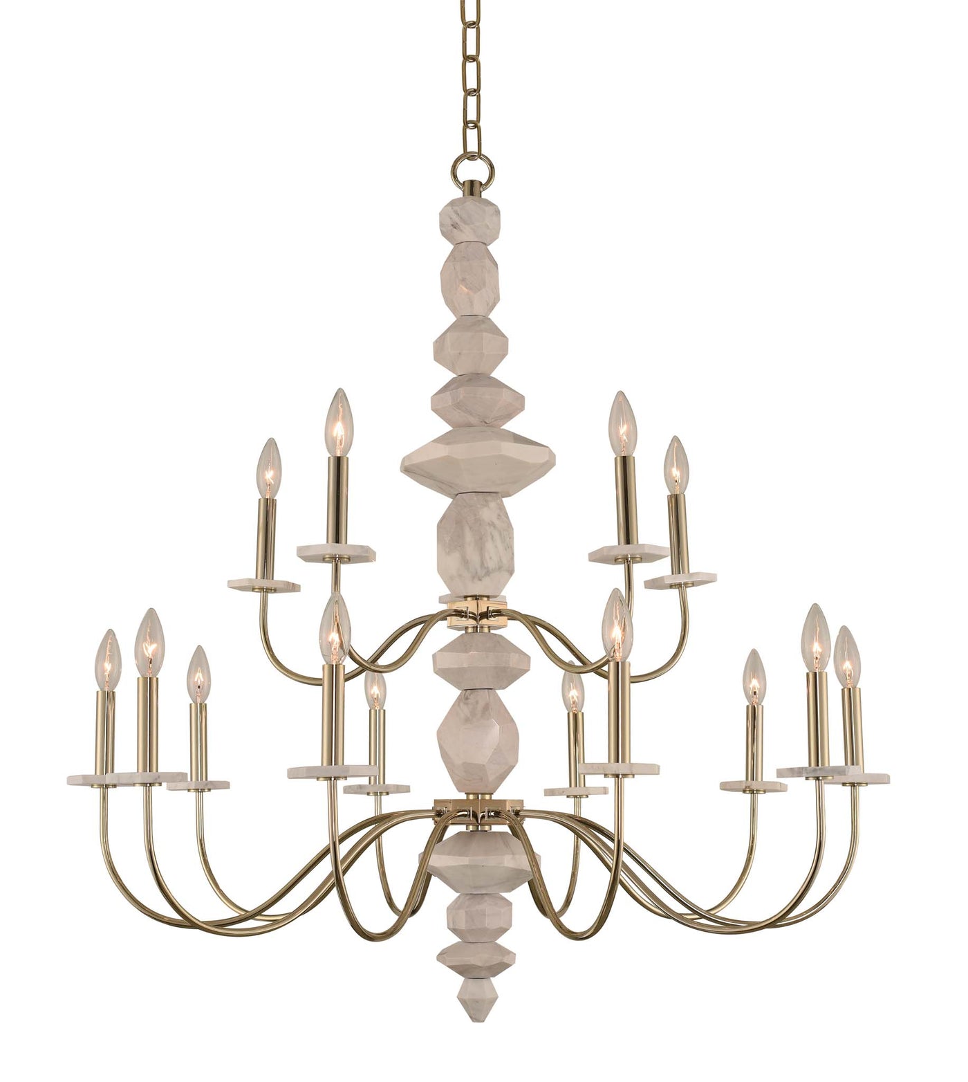 Carrara (10+5) Light 2 Tier Chandelier Chandelier Kalco