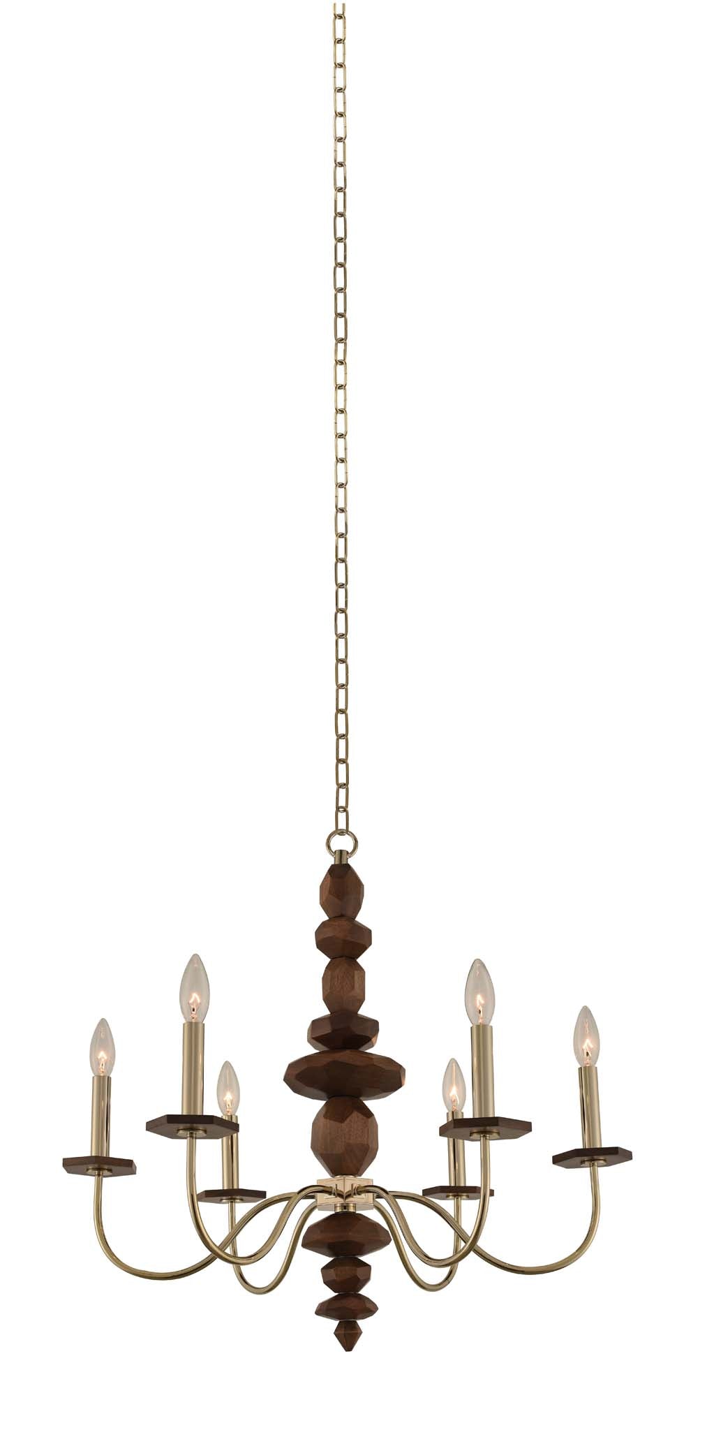 Lassen 6 Light Chandelier Chandelier Kalco