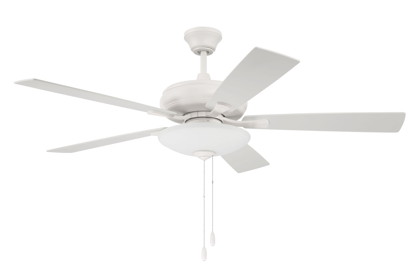 52" Eos 3 Light Bowl in White w/ White/Washed Oak Blades Ceiling Fan CRAFTMADE