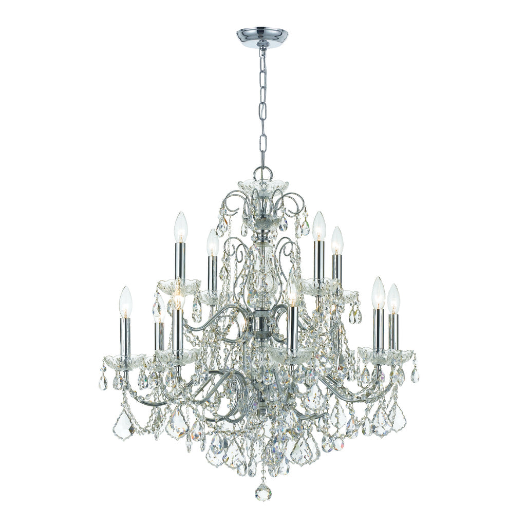 Imperial 12 Light Swarovski Strass Crystal Polished Chrome Chandelier Chandelier Crystorama