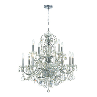 Imperial 12 Light Swarovski Strass Crystal Polished Chrome Chandelier Chandelier Crystorama