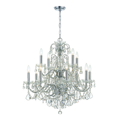 Imperial 12 Light Swarovski Strass Crystal Polished Chrome Chandelier Chandelier Crystorama