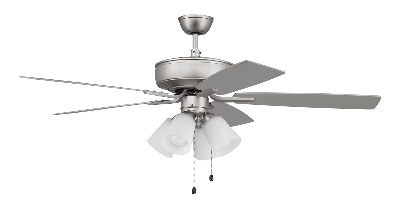 52" Pro Plus 114 in Brushed Nickel w/ Brushed Nickel/Greywood Blades Ceiling Fan CRAFTMADE