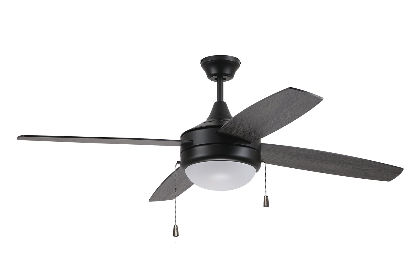 52" Phaze Energy Star 4 in Flat Black w/ Flat Black/Greywood Blades Ceiling Fan CRAFTMADE