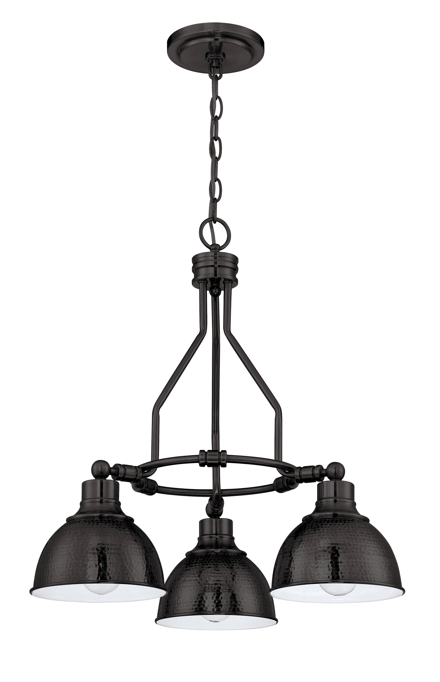 Timarron 3 Light Down Chandelier in Aged Bronze Brushed Chandelier Craftmade