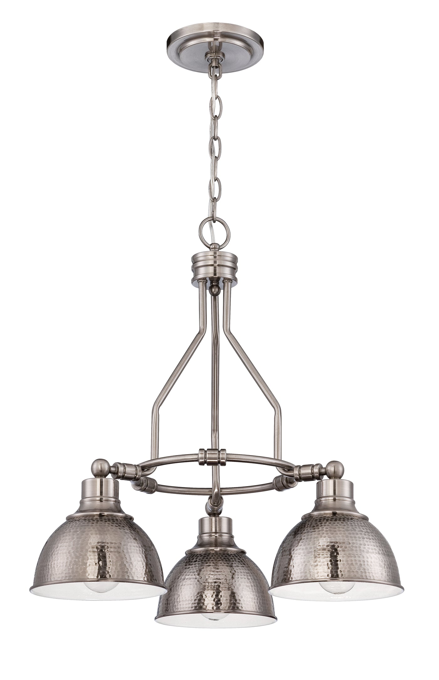 Timarron 3 Light Down Chandelier in Antique Nickel Chandelier Craftmade