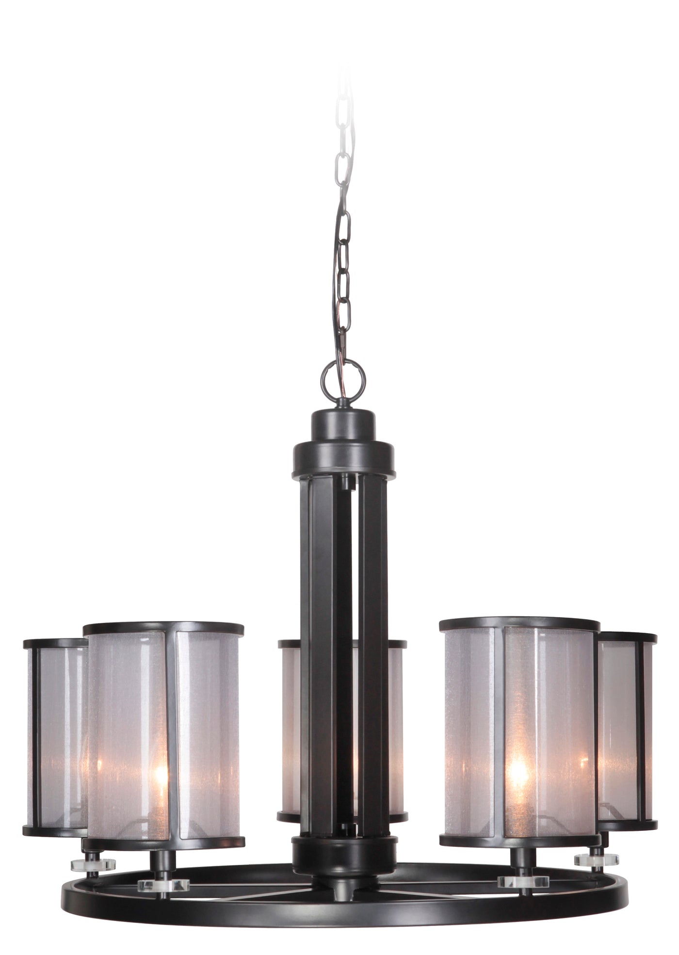 Danbury 5 Light Chandelier in Matte Black Chandelier Craftmade