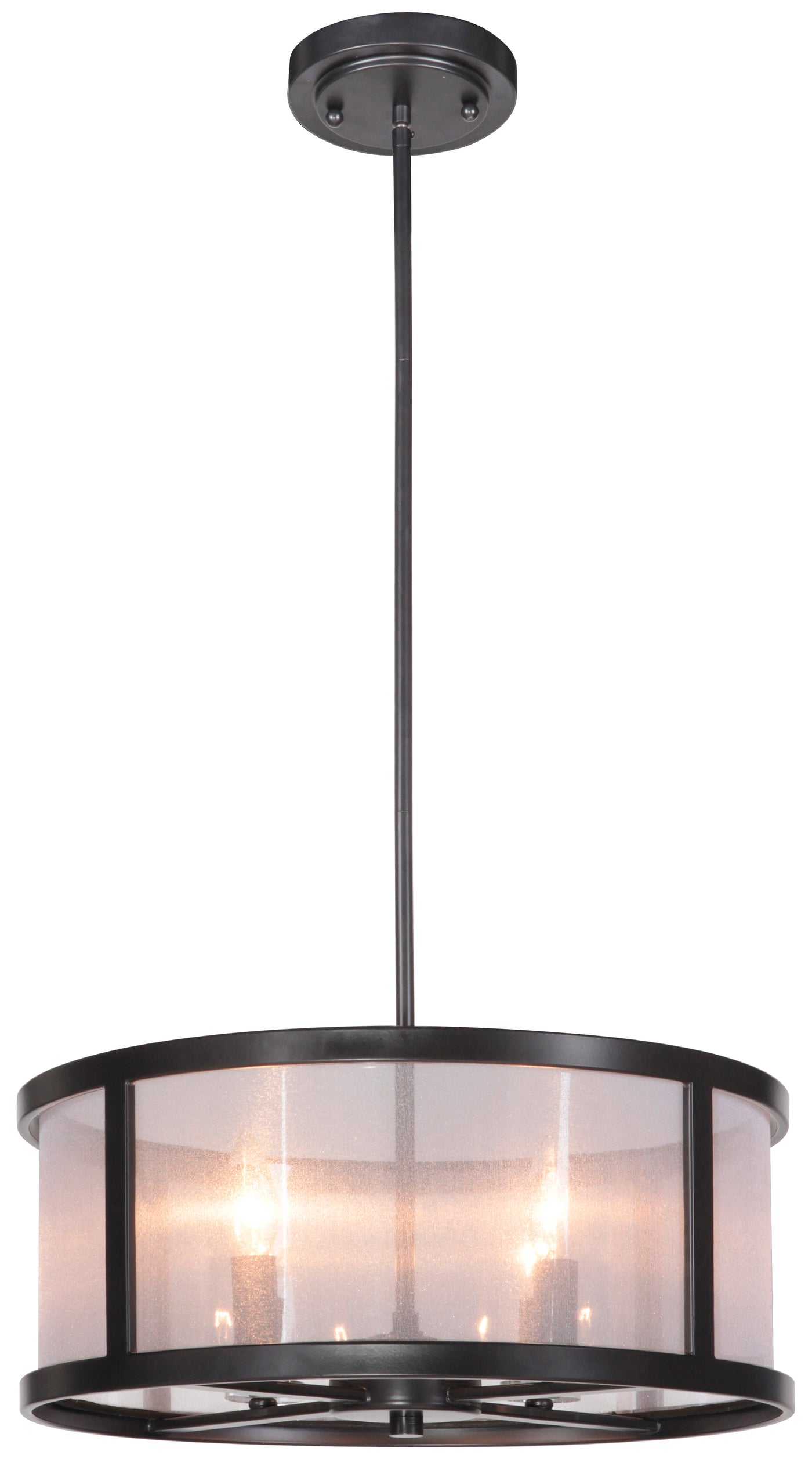 Danbury 4 Light Pendant in Matte Black Pendant Craftmade