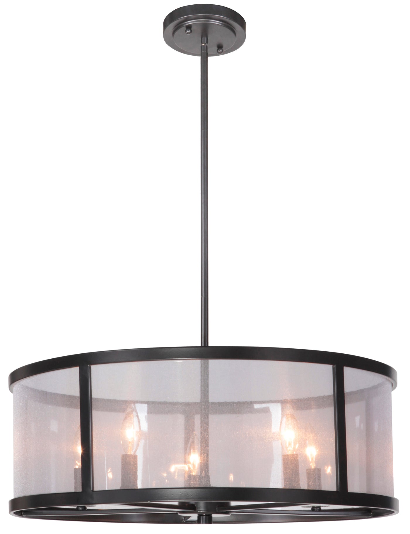 Danbury 5 Light Pendant in Matte Black Pendant Craftmade