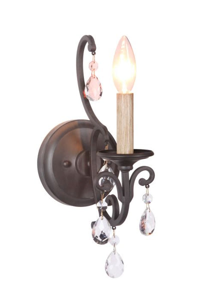 Bentley 1 Light Wall Sconce in Matte Black Wall Sconce Craftmade