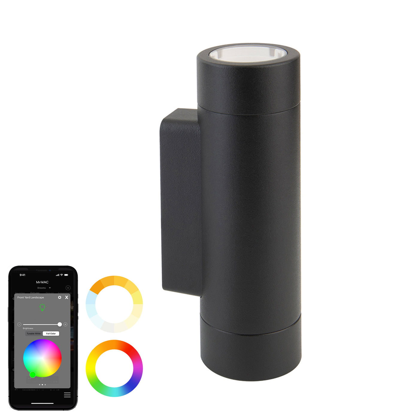 WAC LED Colorscaping RGBWW Wall Cylinder Landscape Lighting WAC Lighting